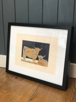 Load image into Gallery viewer, Framed Ilkley Cow &amp; Calf Picture

