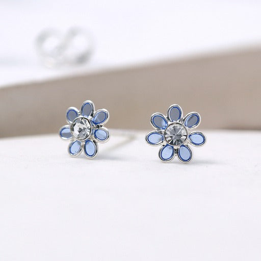 Silver Studs - Tiny Flowers
