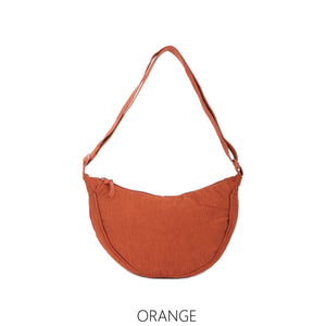 Corduroy Half Moon Bag