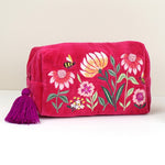 Load image into Gallery viewer, Embroidered Cosmetic Bag
