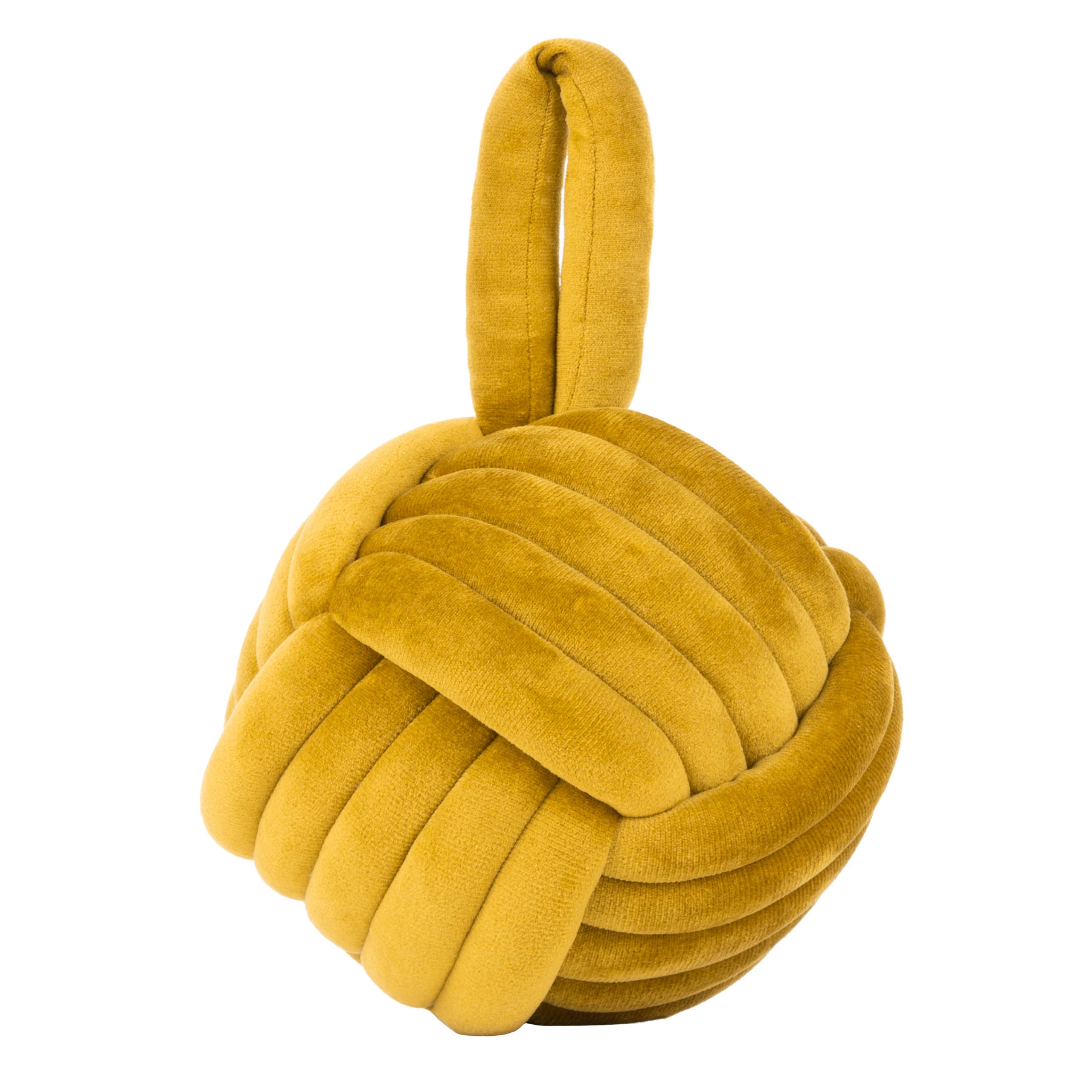Knot Velvet Door Stop Ochre: Ochre / One Size