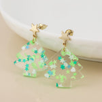 Load image into Gallery viewer, Piney Christmas Tree Earrings
