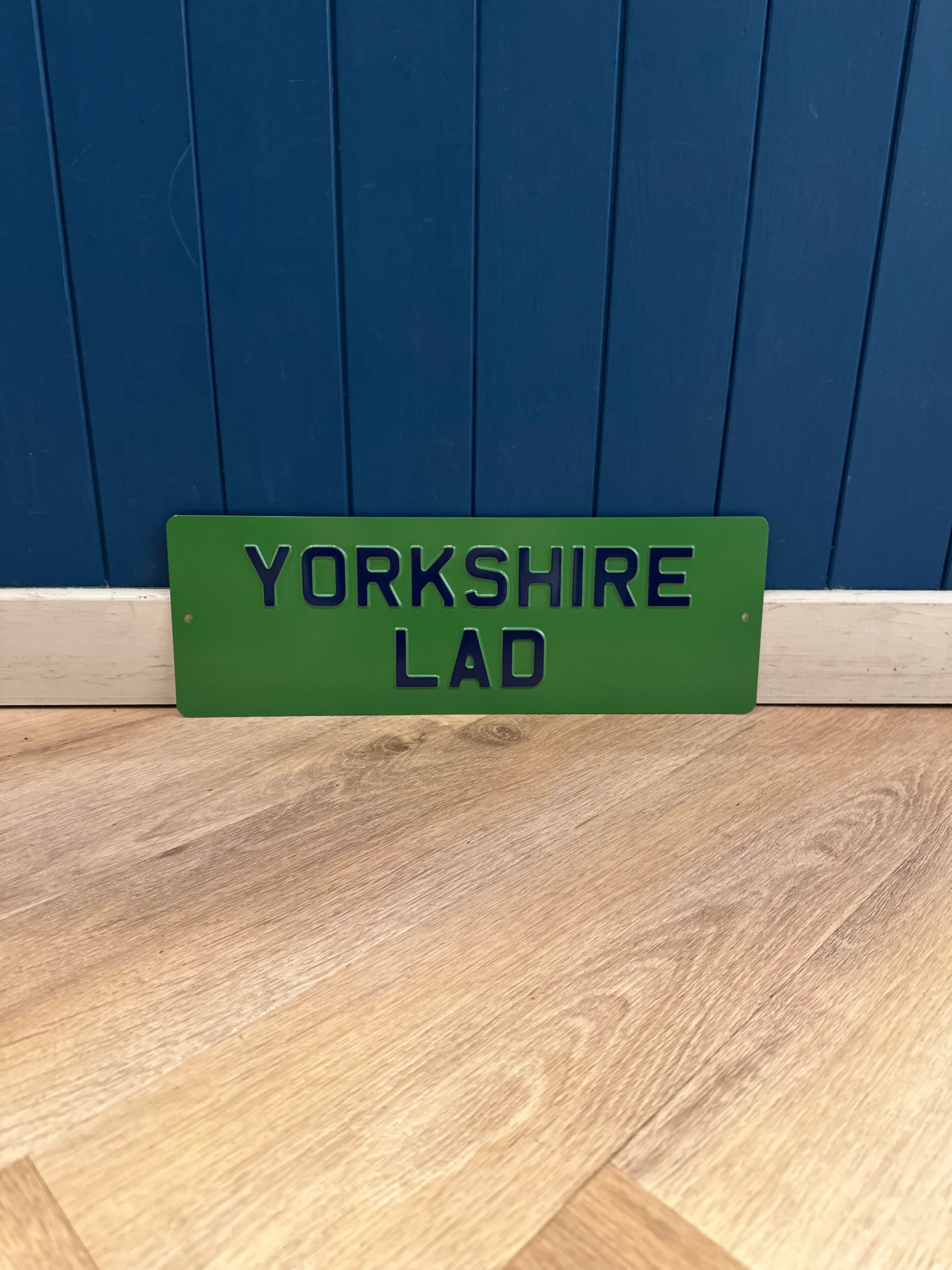 'Yorkshire Lad' Enamel Sign