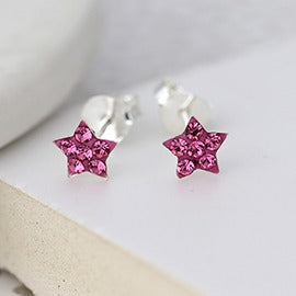 Silver Studs - Tiny Crystal Star