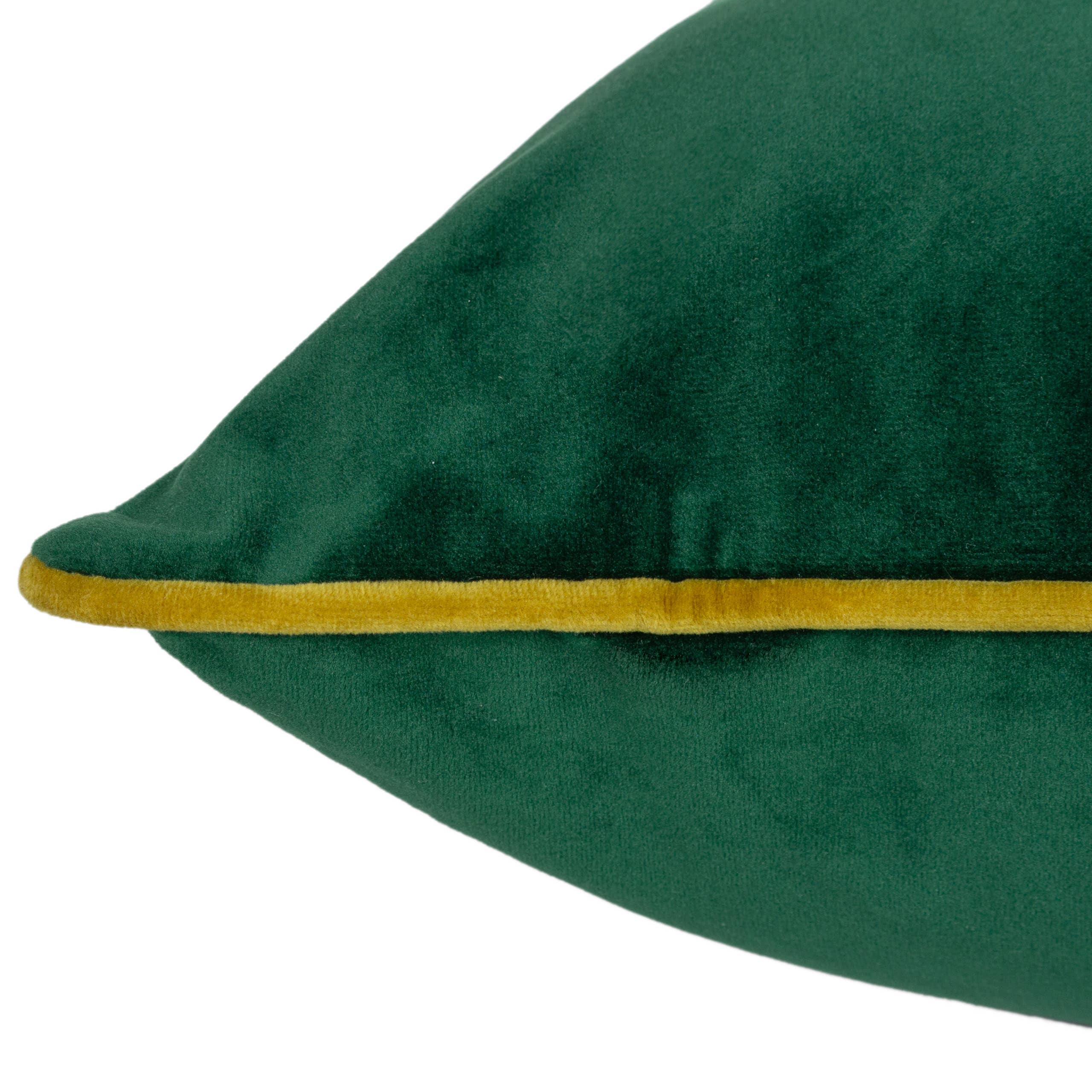 Meridian Velvet Cushion Emerald/Moss: Emerald/Moss / Feather Rich Filled / 55 x 55cm
