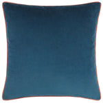 Load image into Gallery viewer, Meridian Velvet Cushion Petrol/Blush: Petrol/Blush / Feather Rich Filled / 55 x 55cm
