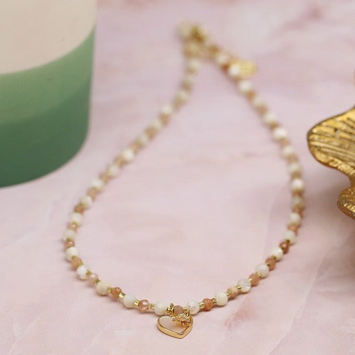 Necklace - Heart & Bee