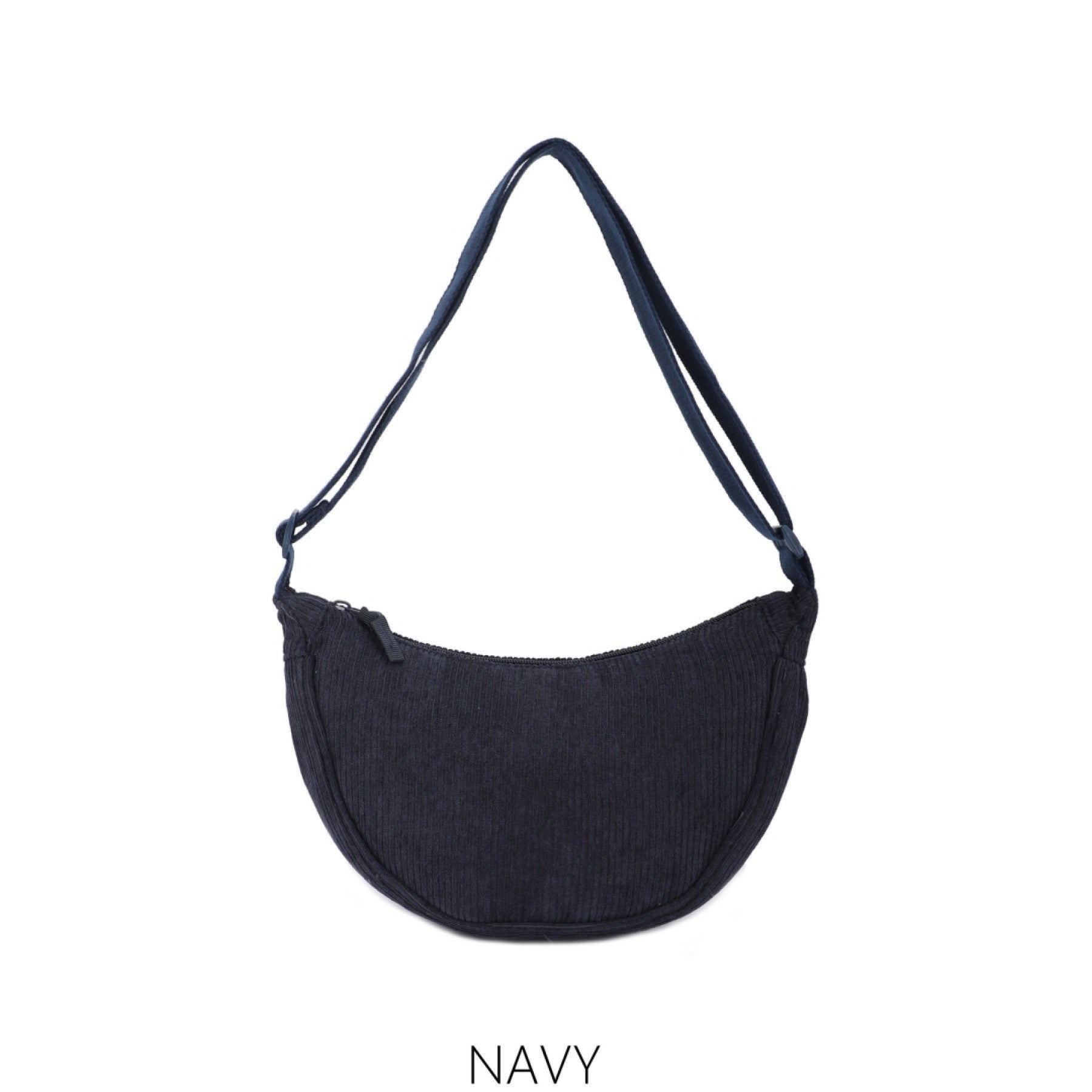 Corduroy Half Moon Bag