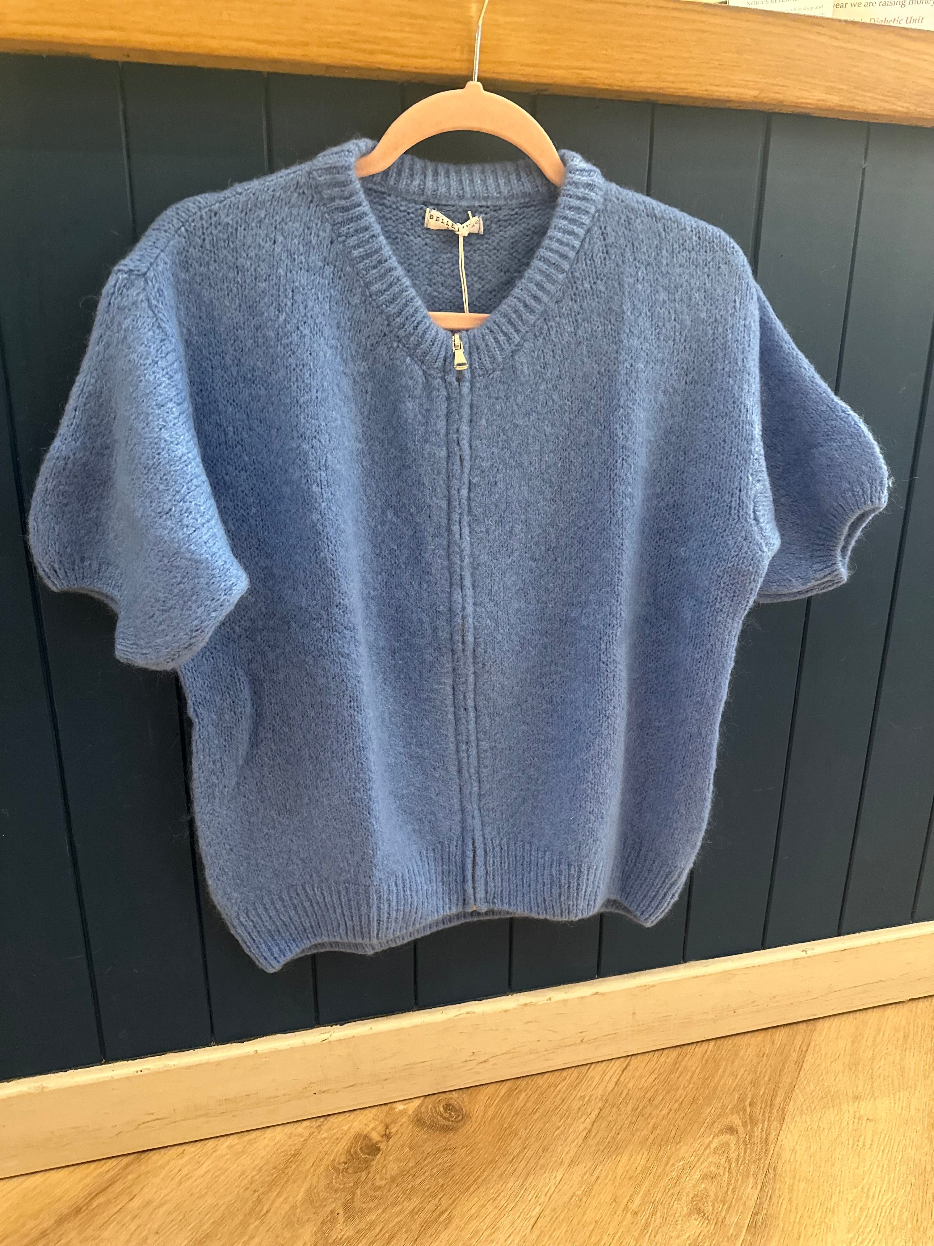 Zip Up Mohair Cardigan