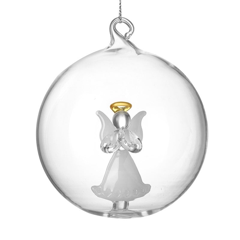 Glass Opaque Angel Bauble