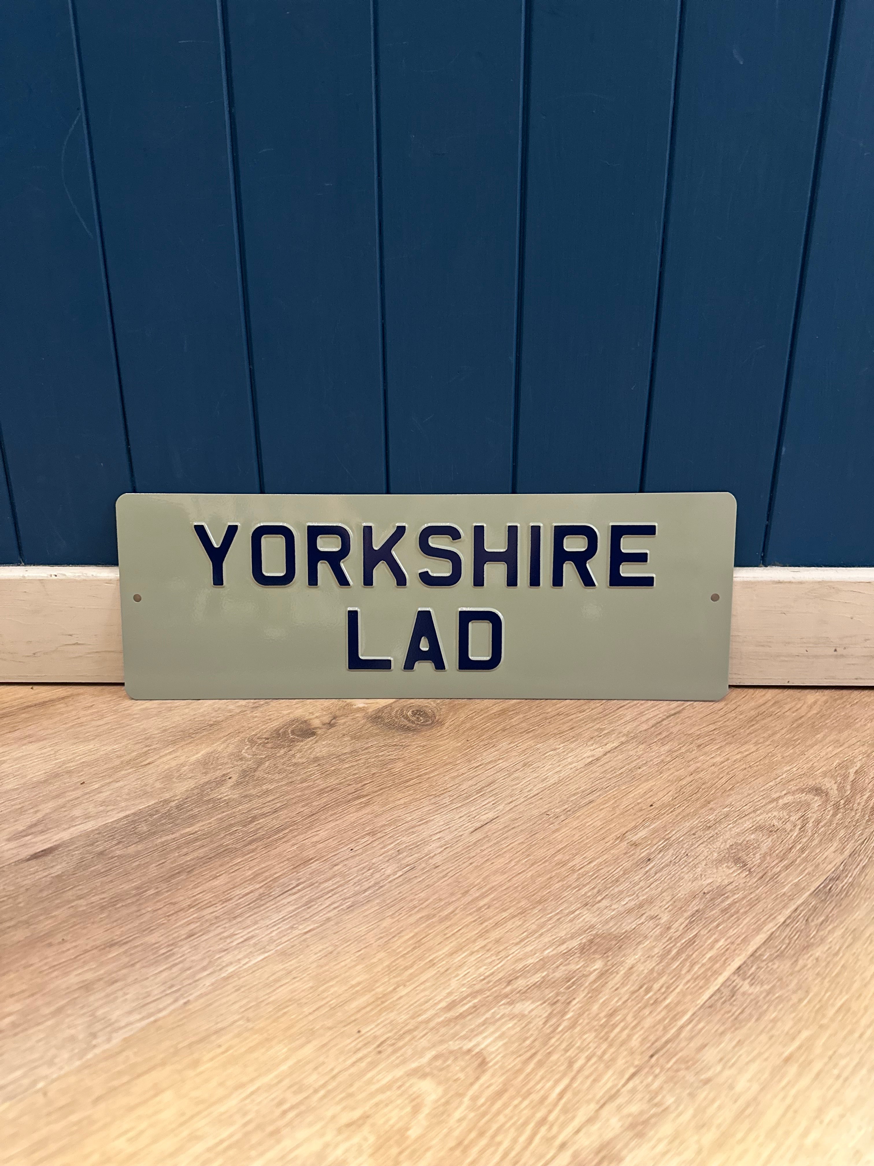 'Yorkshire Lad' Enamel Sign