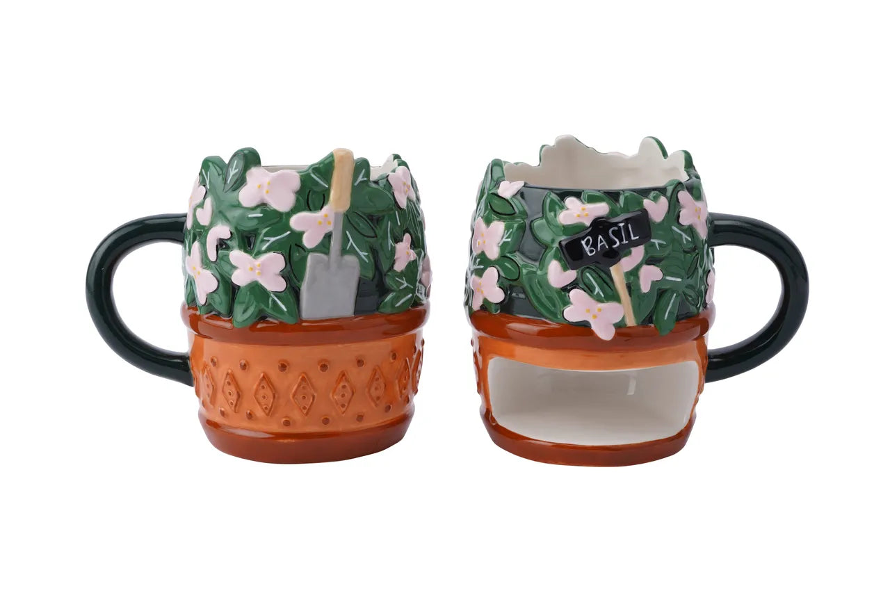 Flower Pot Snack Mug
