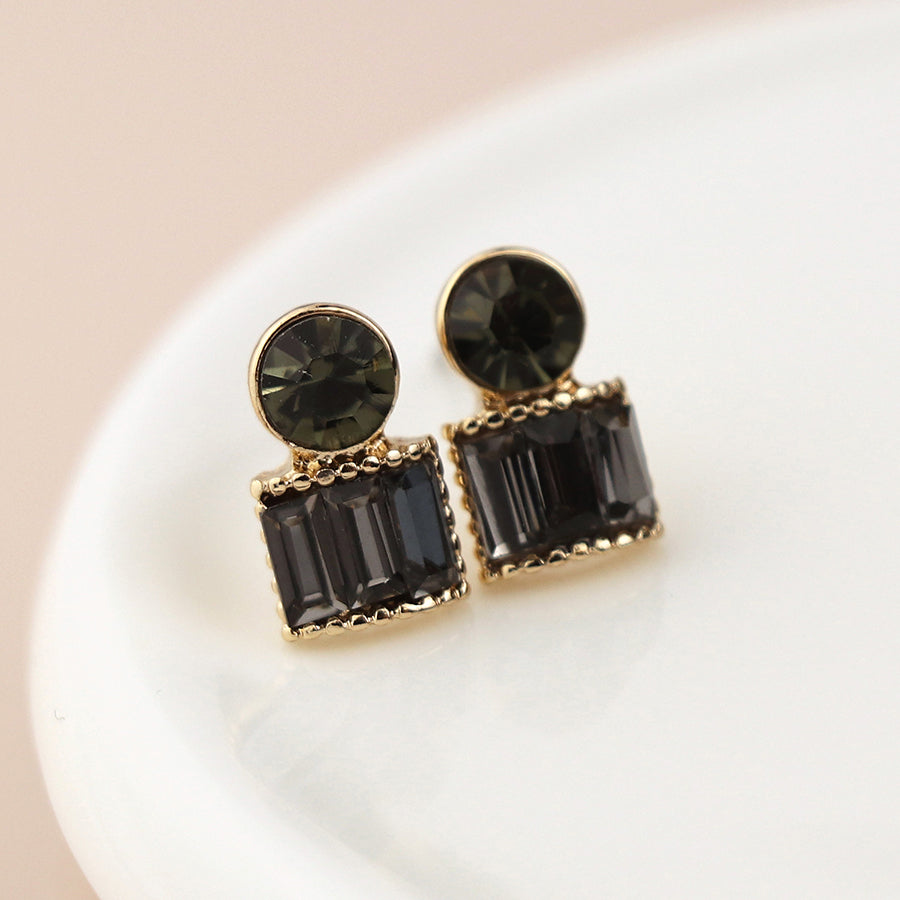 Earrings - Black Crystal