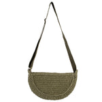 Load image into Gallery viewer, Straw Half Moon Bag
