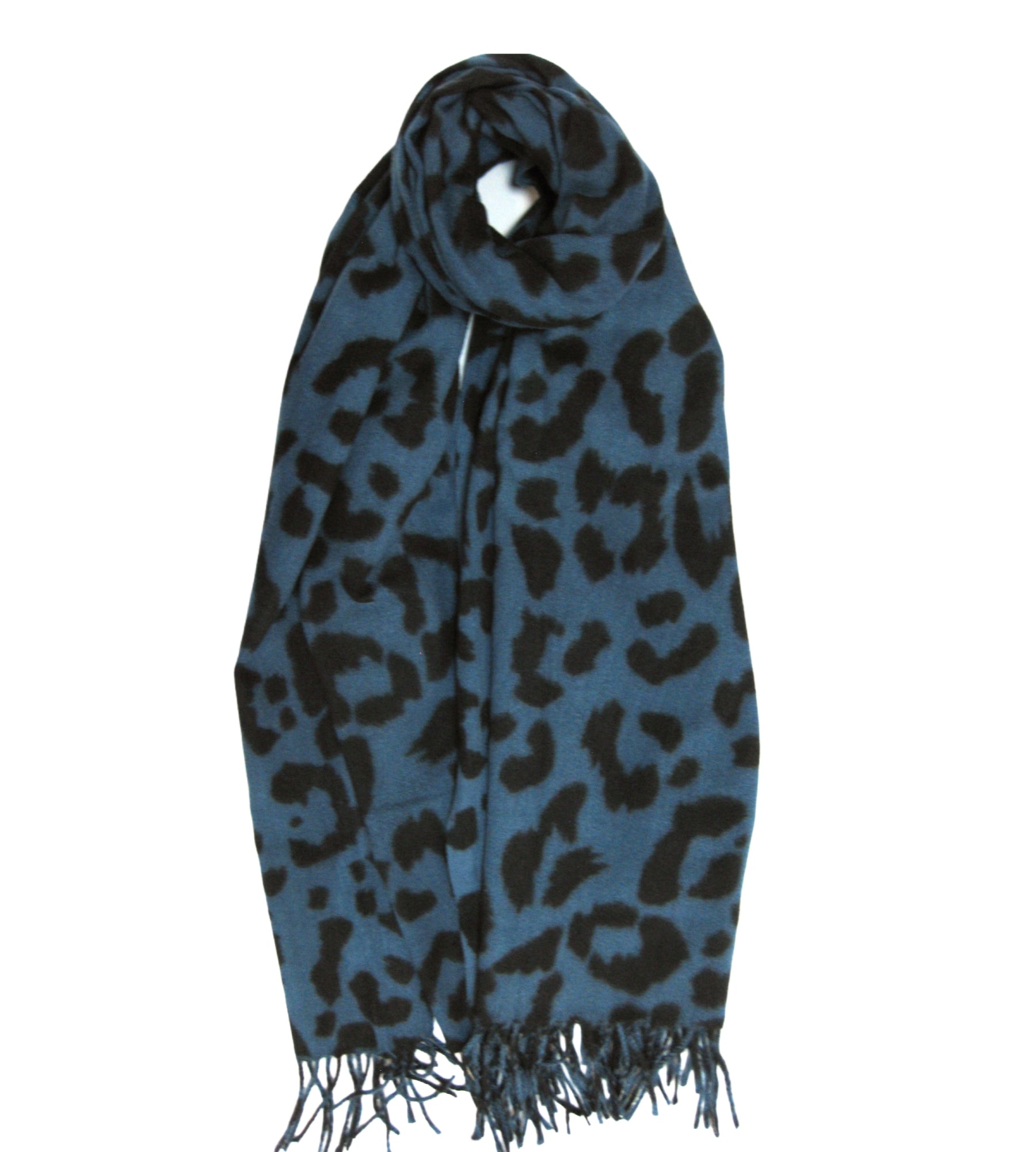 Leopard Cashmere Mix Scarf