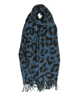 Leopard Cashmere Mix Scarf