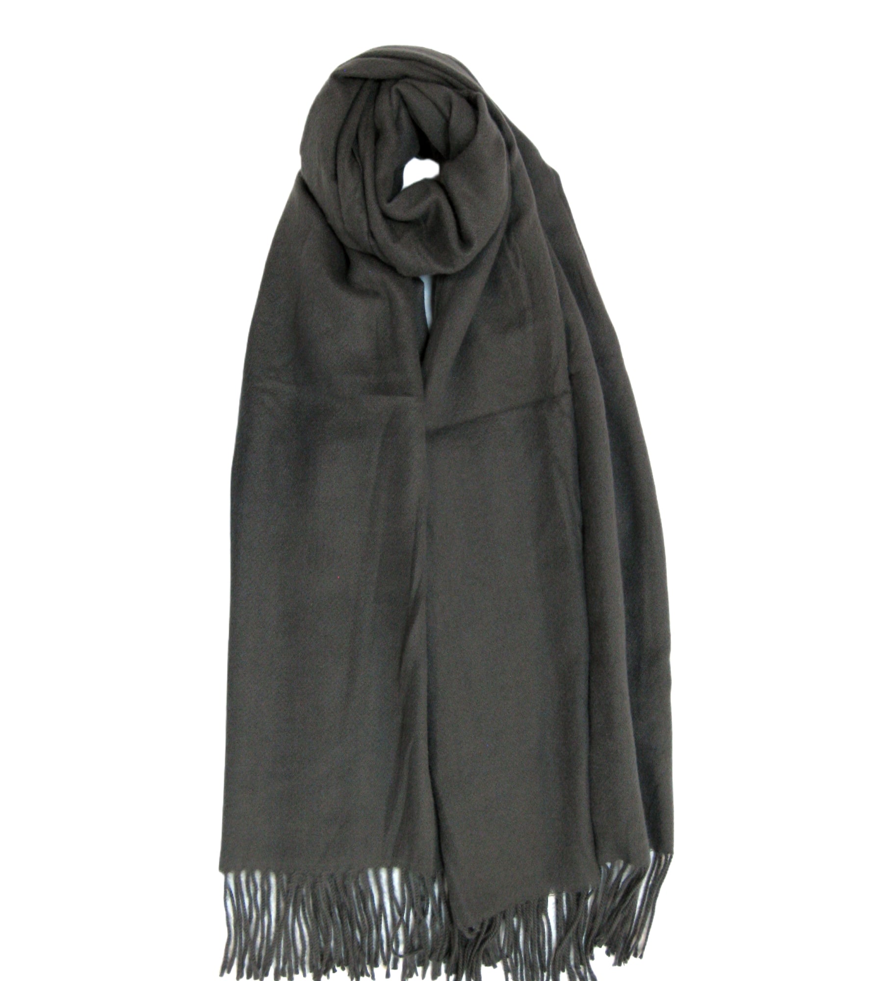 Plain Cashmere Mix Scarf