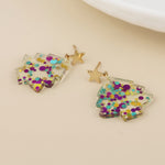Load image into Gallery viewer, Piney Christmas Tree Earrings
