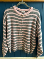 Load image into Gallery viewer, Long Sleeve Alpaca Stripe Cardigan
