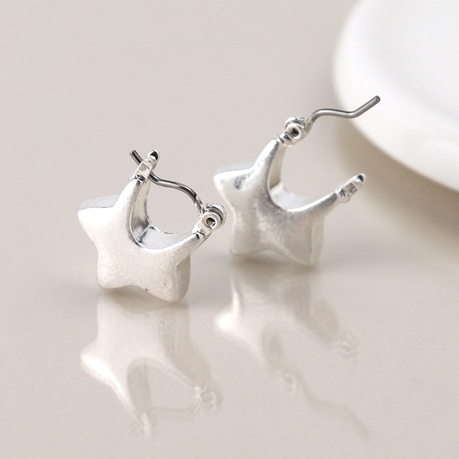 Earrings - Chunky Star Hoop