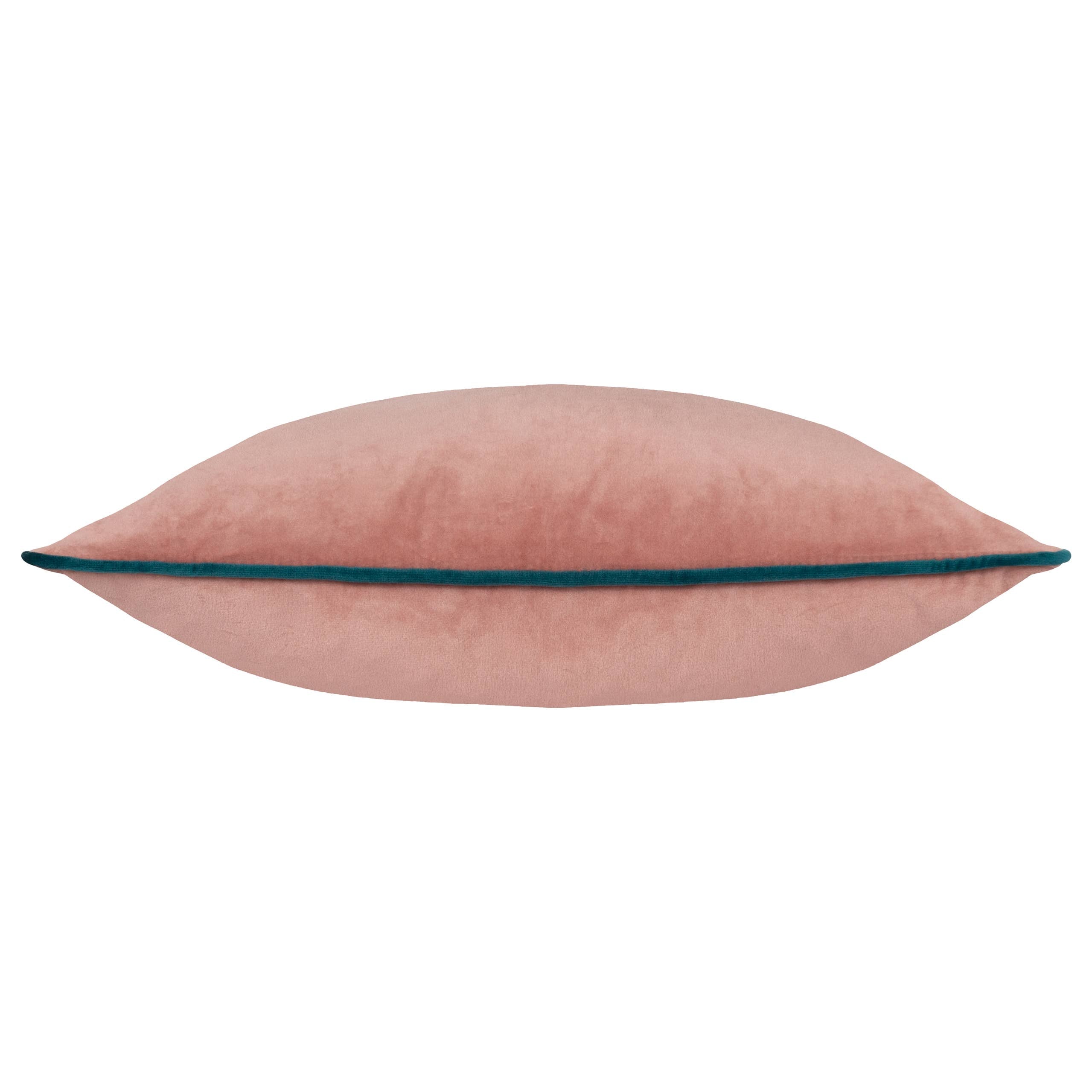 Meridian Velvet Cushion Blush/Teal: Blush/Teal / Feather Rich Filled / 55 x 55cm