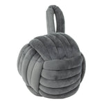 Load image into Gallery viewer, Knot Velvet Door Stop Charcoal: Charcoal / One Size
