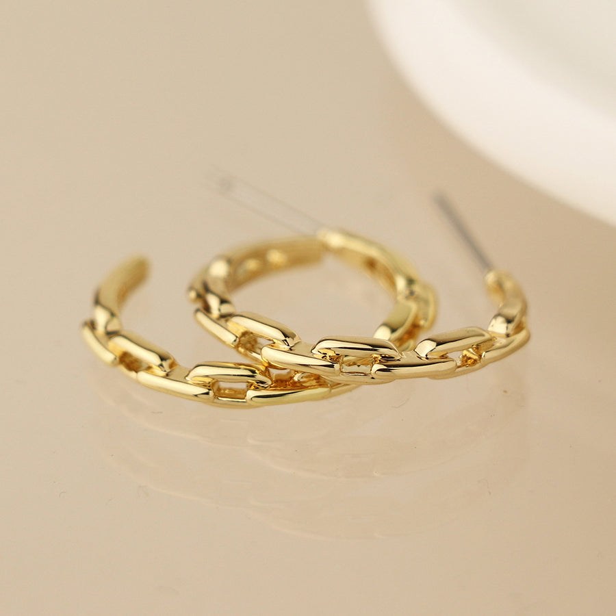 Earrings - Link Chain Hoop