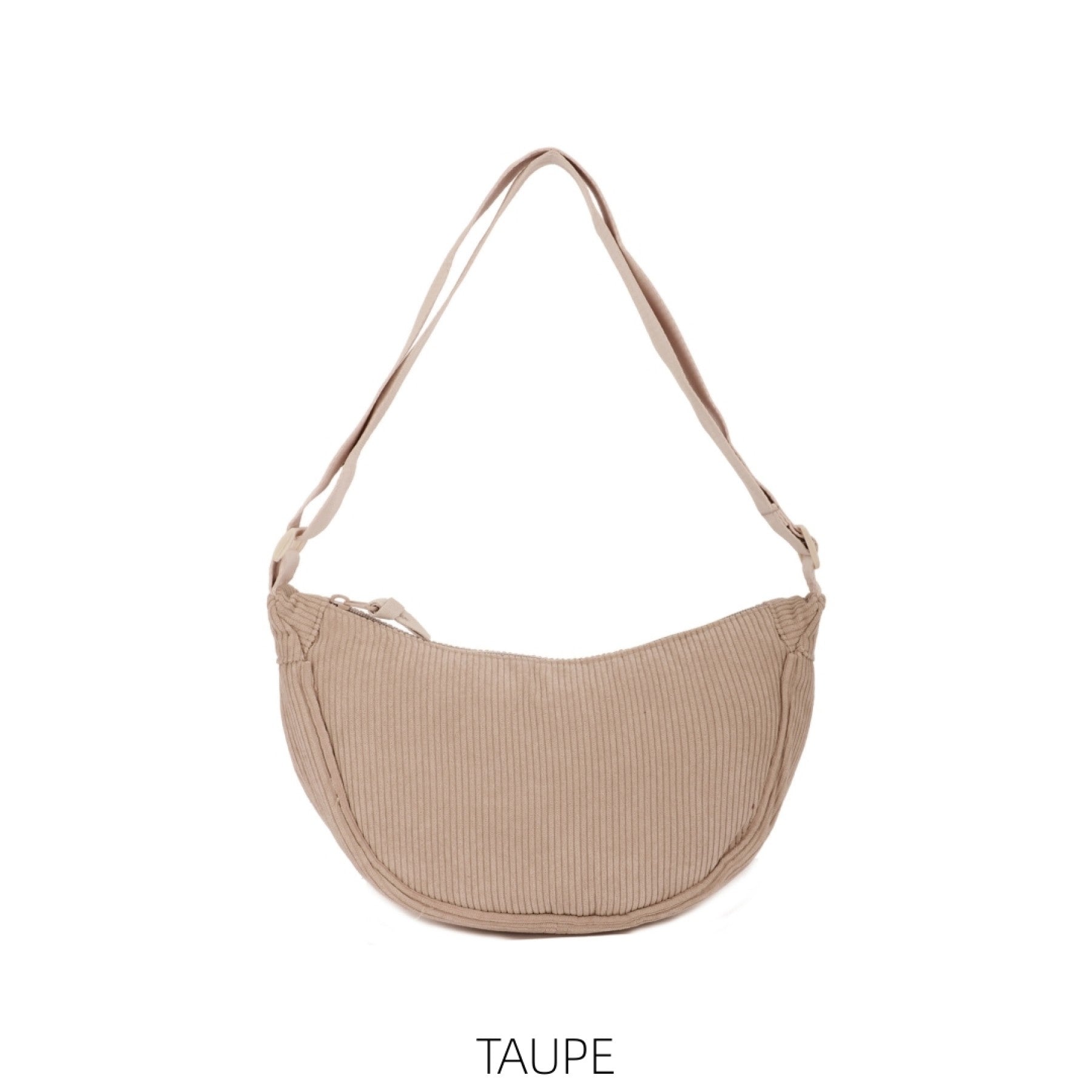 Corduroy Half Moon Bag