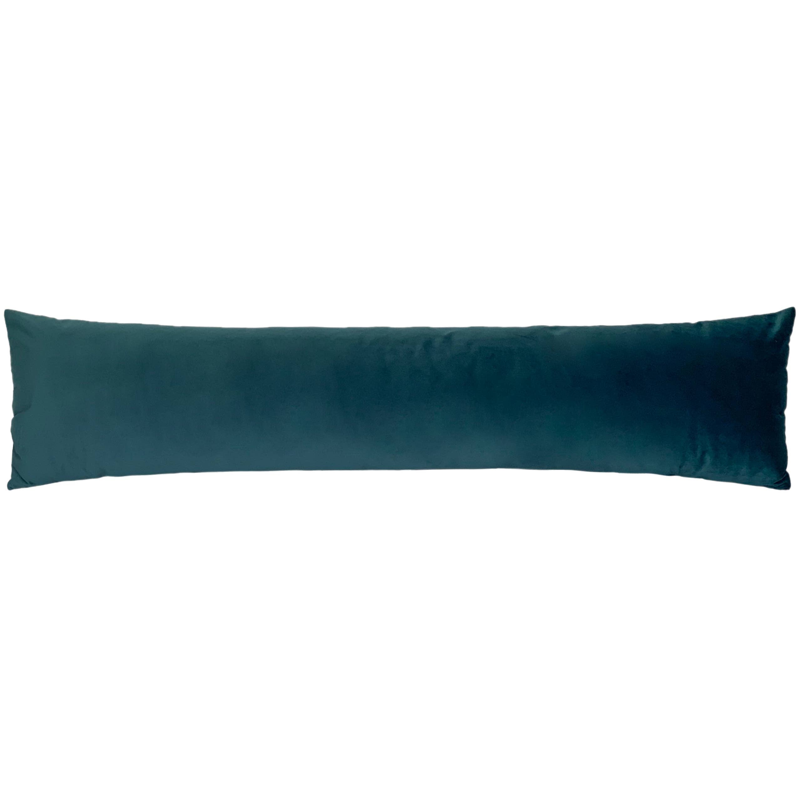 Opulence Velvet Draught Excluder Teal: Teal / Polyester Filled / 92 x 23cm