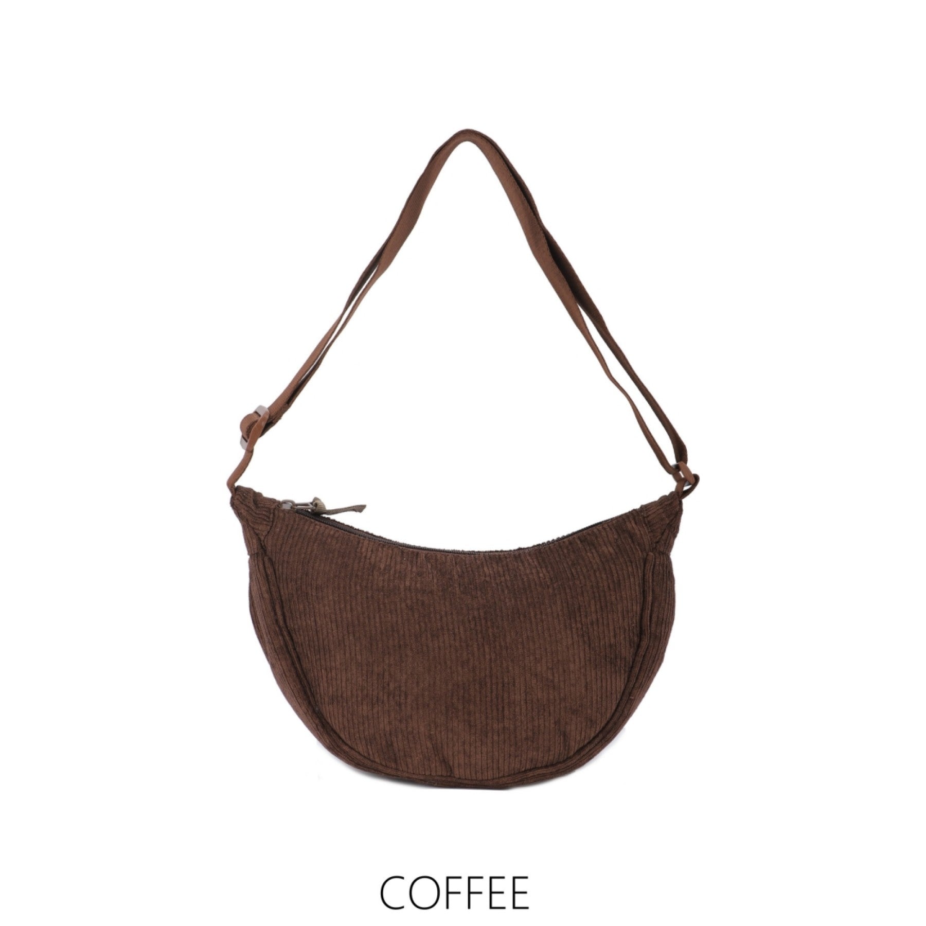 Corduroy Half Moon Bag