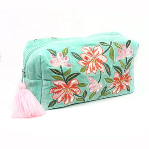 Embroidered Cosmetic Bag