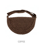 Load image into Gallery viewer, Straw Half Moon Bag
