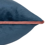 Load image into Gallery viewer, Meridian Velvet Cushion Petrol/Blush: Petrol/Blush / Feather Rich Filled / 55 x 55cm
