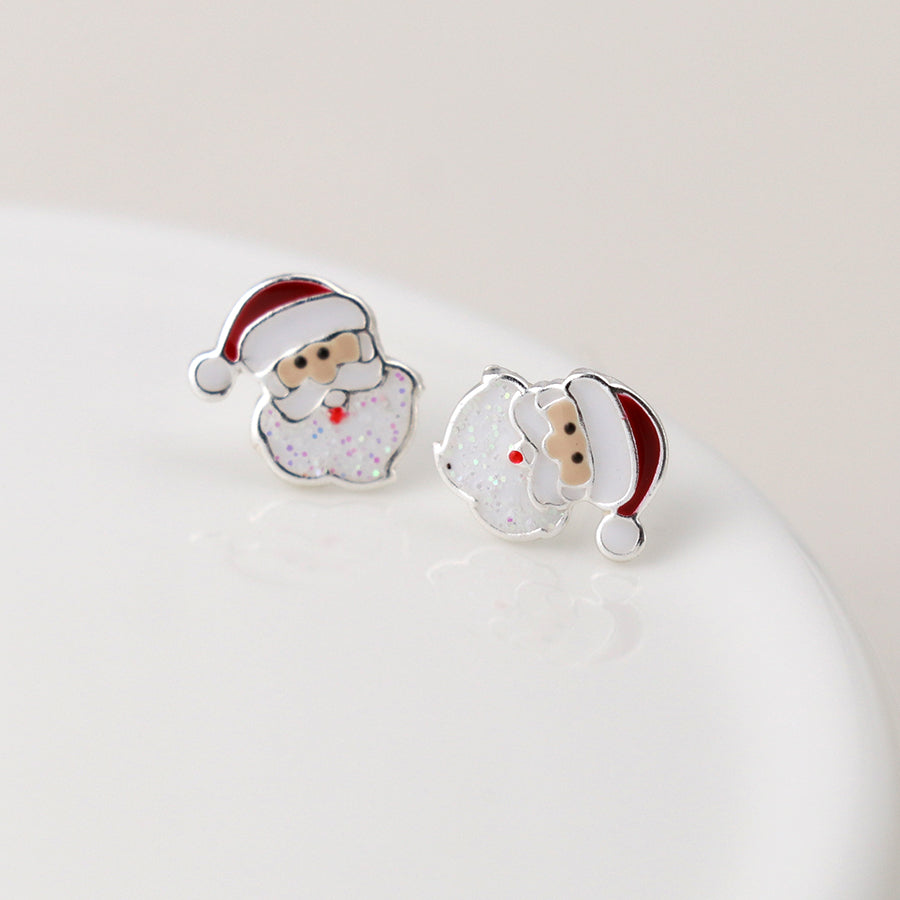Silver Studs - Santa