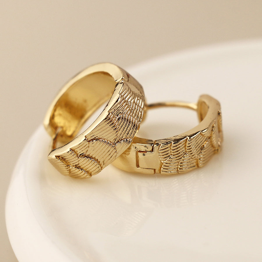 Earrings - Scallop Hoop