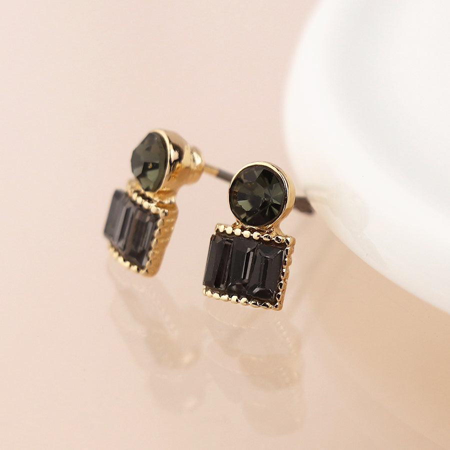 Earrings - Black Crystal