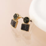 Load image into Gallery viewer, Earrings - Black Crystal

