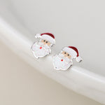 Load image into Gallery viewer, Silver Studs - Santa
