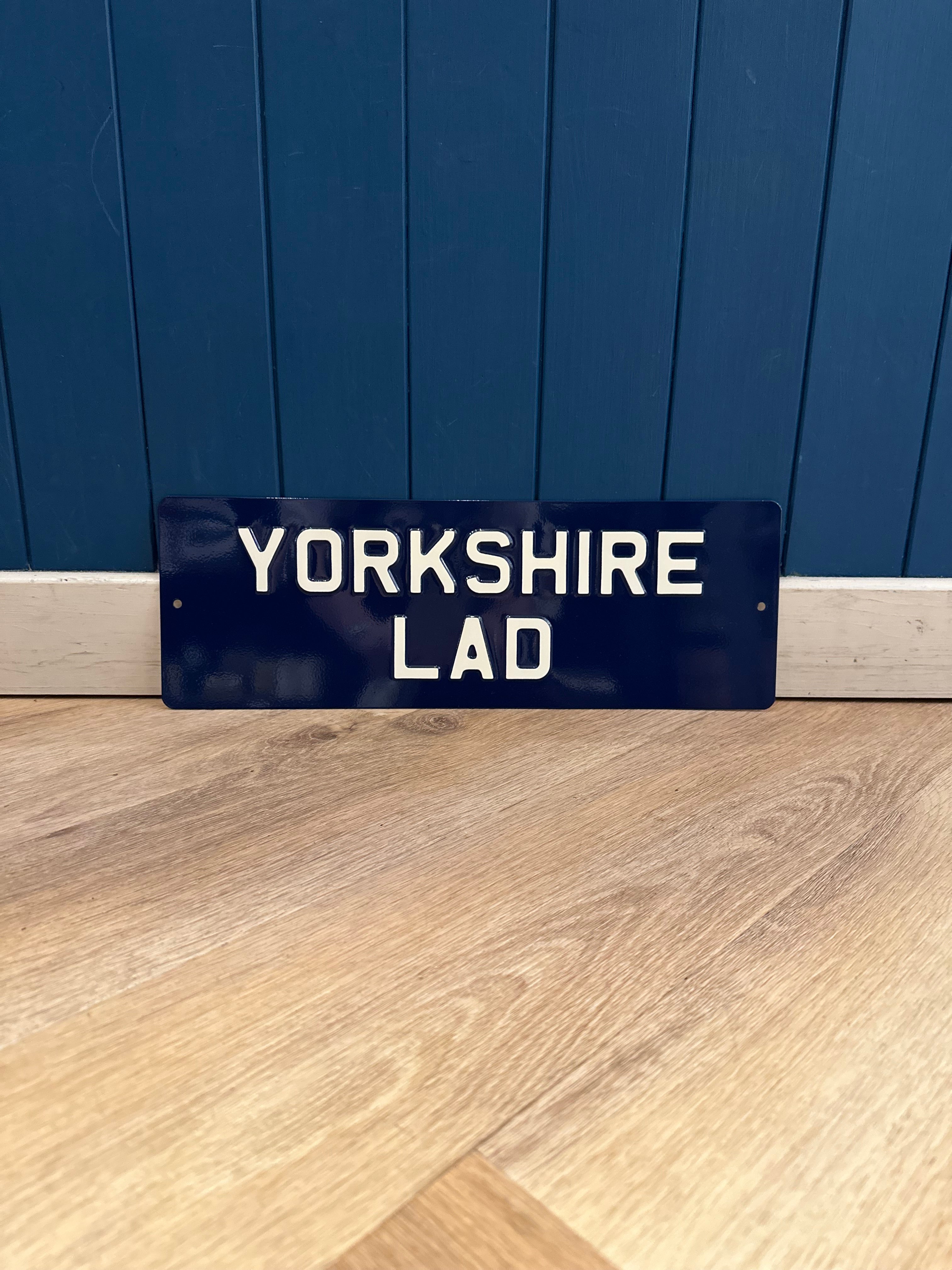 'Yorkshire Lad' Enamel Sign