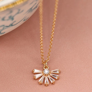 Necklace - Crystal Fan
