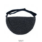 Load image into Gallery viewer, Straw Half Moon Bag
