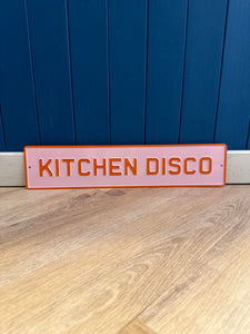 Kitchen Disco Enamel Sign