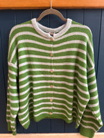 Load image into Gallery viewer, Long Sleeve Alpaca Stripe Cardigan

