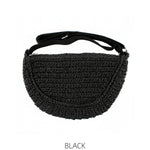 Load image into Gallery viewer, Straw Half Moon Bag
