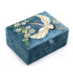 Load image into Gallery viewer, Embroidered Jewellery Box  - Crane
