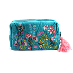 Embroidered Cosmetic Bag