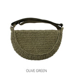 Load image into Gallery viewer, Straw Half Moon Bag
