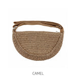 Load image into Gallery viewer, Straw Half Moon Bag
