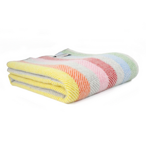 Wool Blanket - Rainbow Stripe