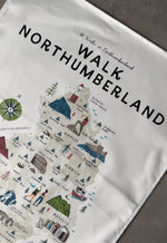 Load image into Gallery viewer, Walk Northumberland Tea Towel
